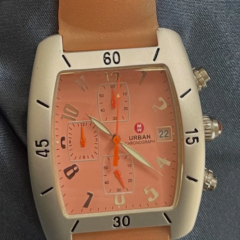 Michelle jelly watch with Orange Strap